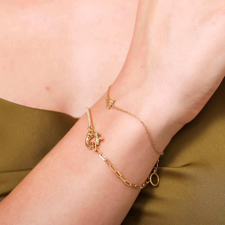 Gold Vermeil Thomas Sabo Link Charm Bracelet
