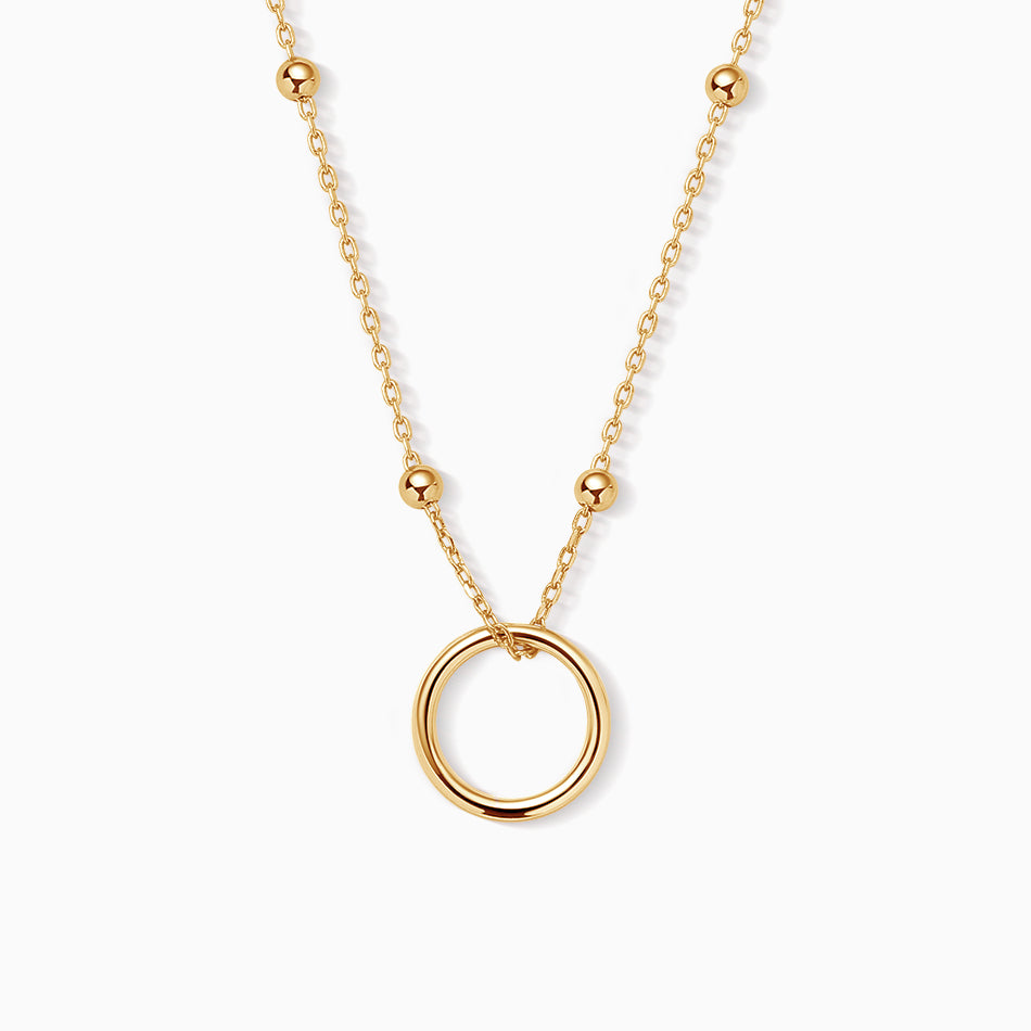 Halo&Satellite Pendant Necklace
