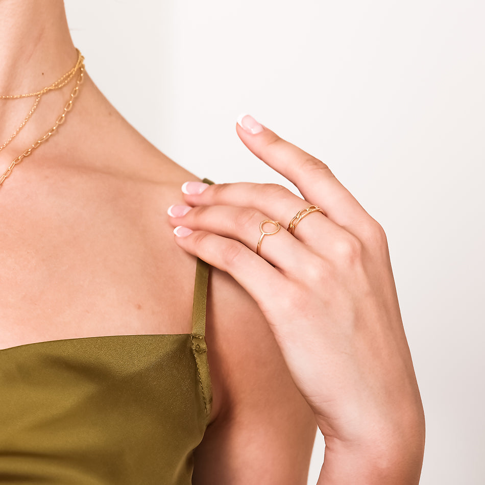 Gold Vermeil Basic Link Ring