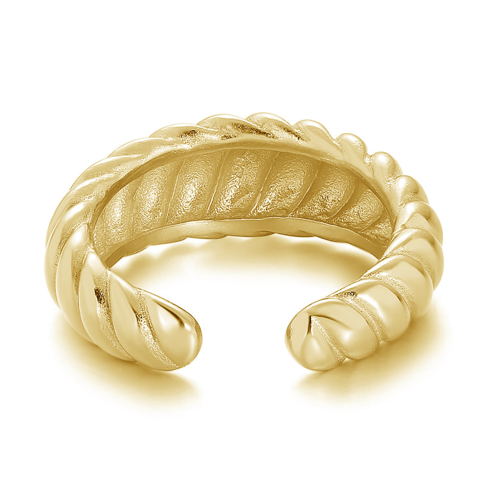 Gold Vermeil Twisted Opening Ring