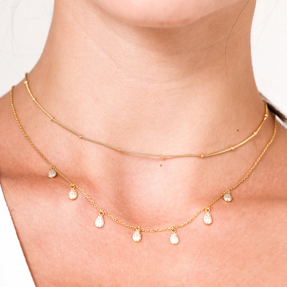 Gold Vermeil Large Beaded Choker Necklace