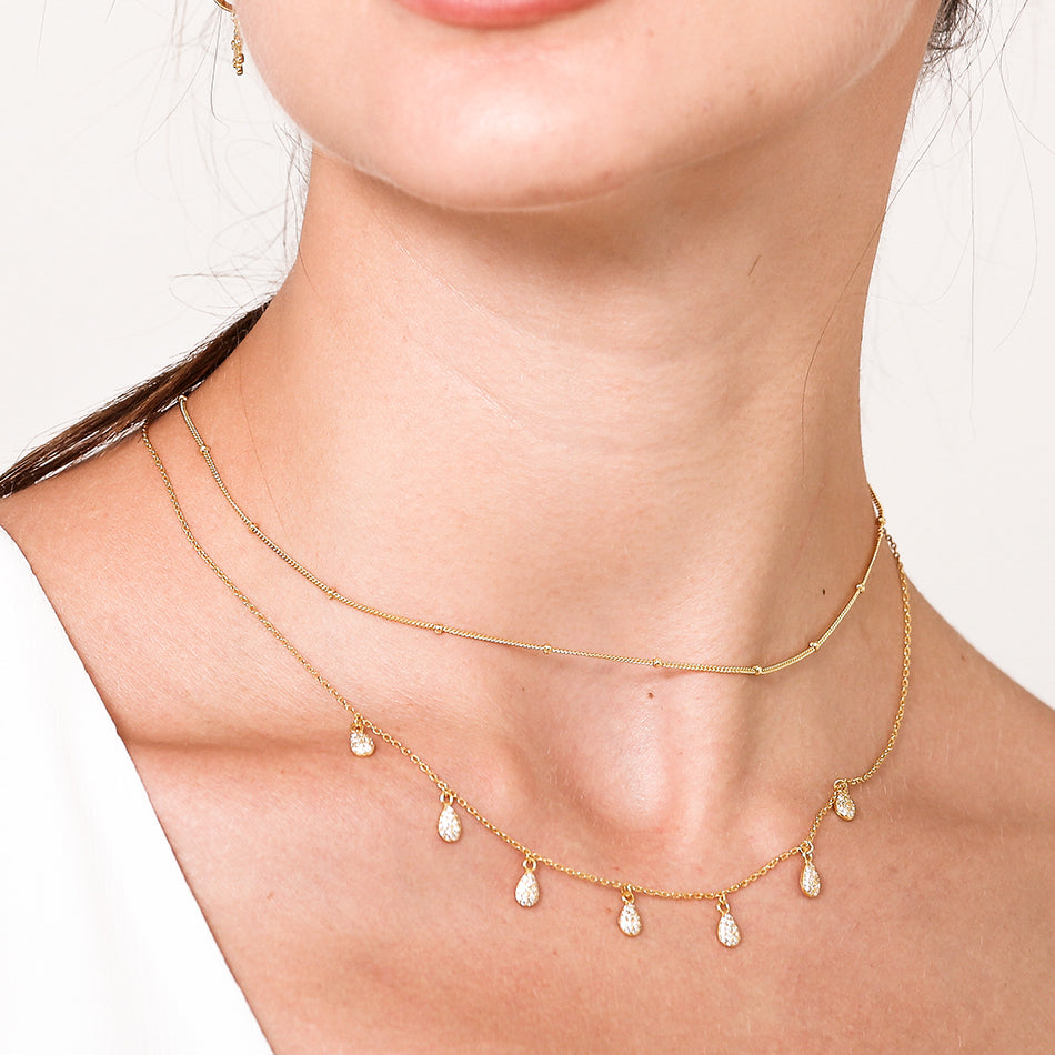 Gold Vermeil Large Beaded Choker Necklace