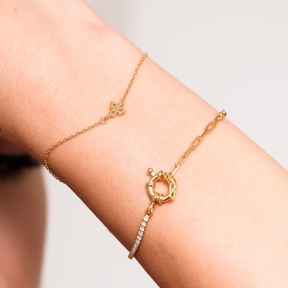 Gold Vermeil Thomas Sabo Link Charm Bracelet