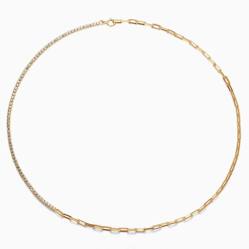 Link Chain Tennis Necklace