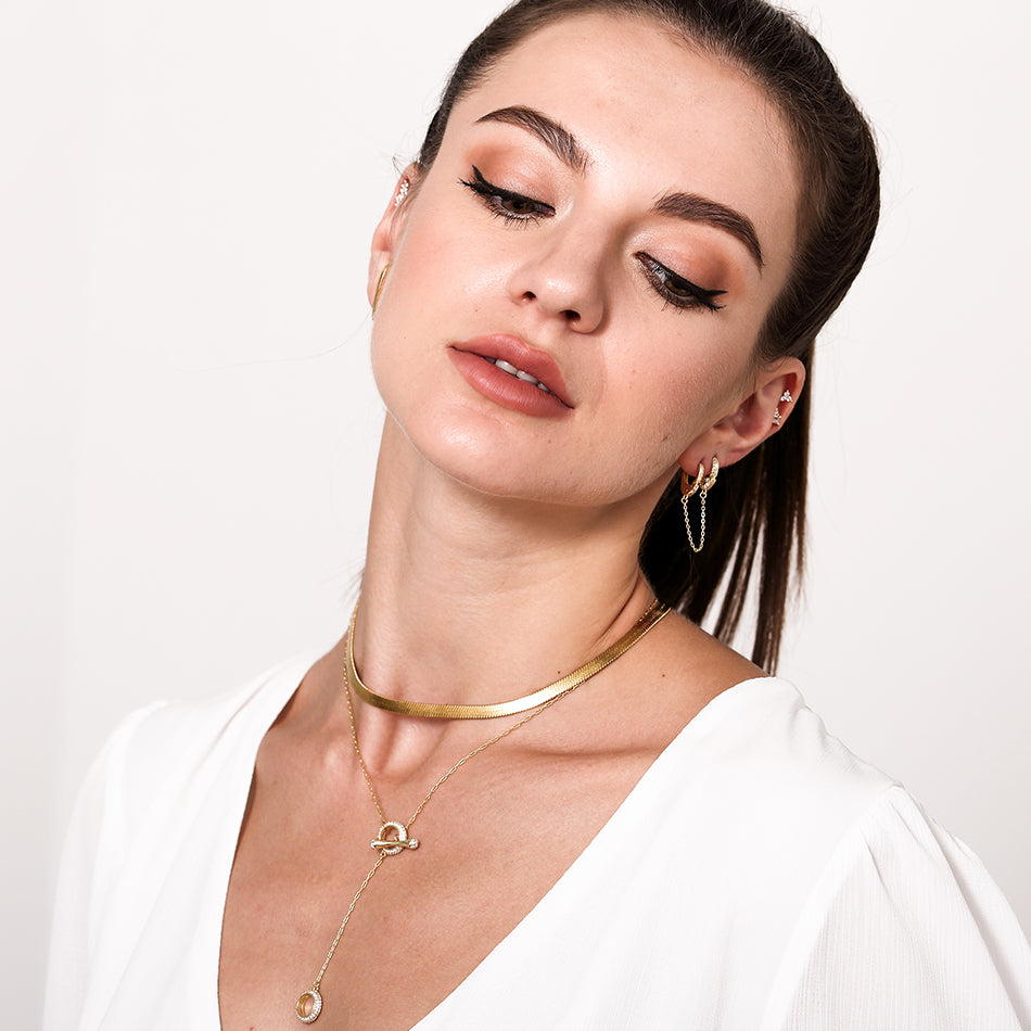 Gold Vermeil Connection Circle Necklace