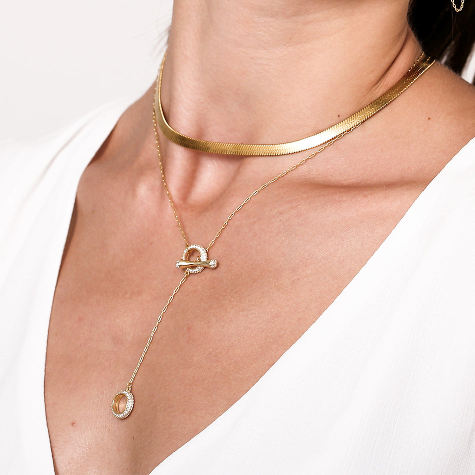 Gold Vermeil Connection Circle Necklace