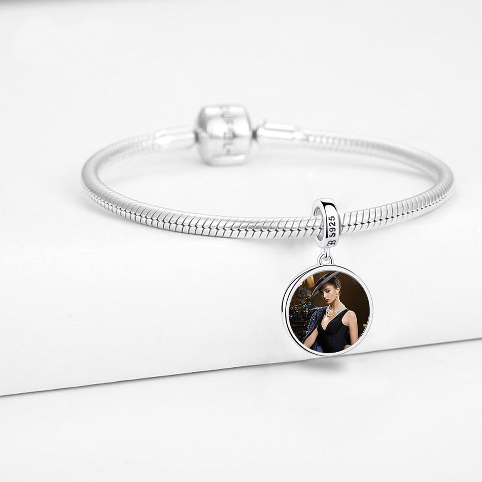 925 Sterling Silver Round Forever Love Custom Charm