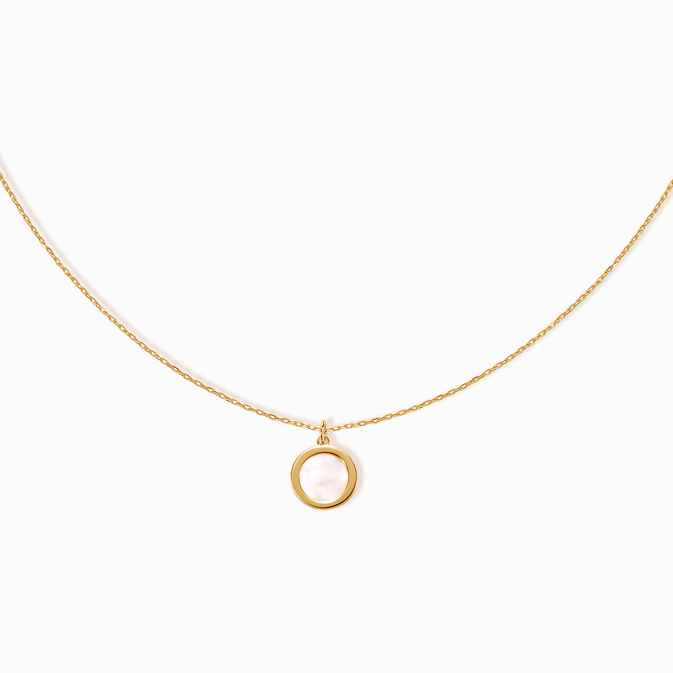 Gold-covered Pearl Pendant Necklace