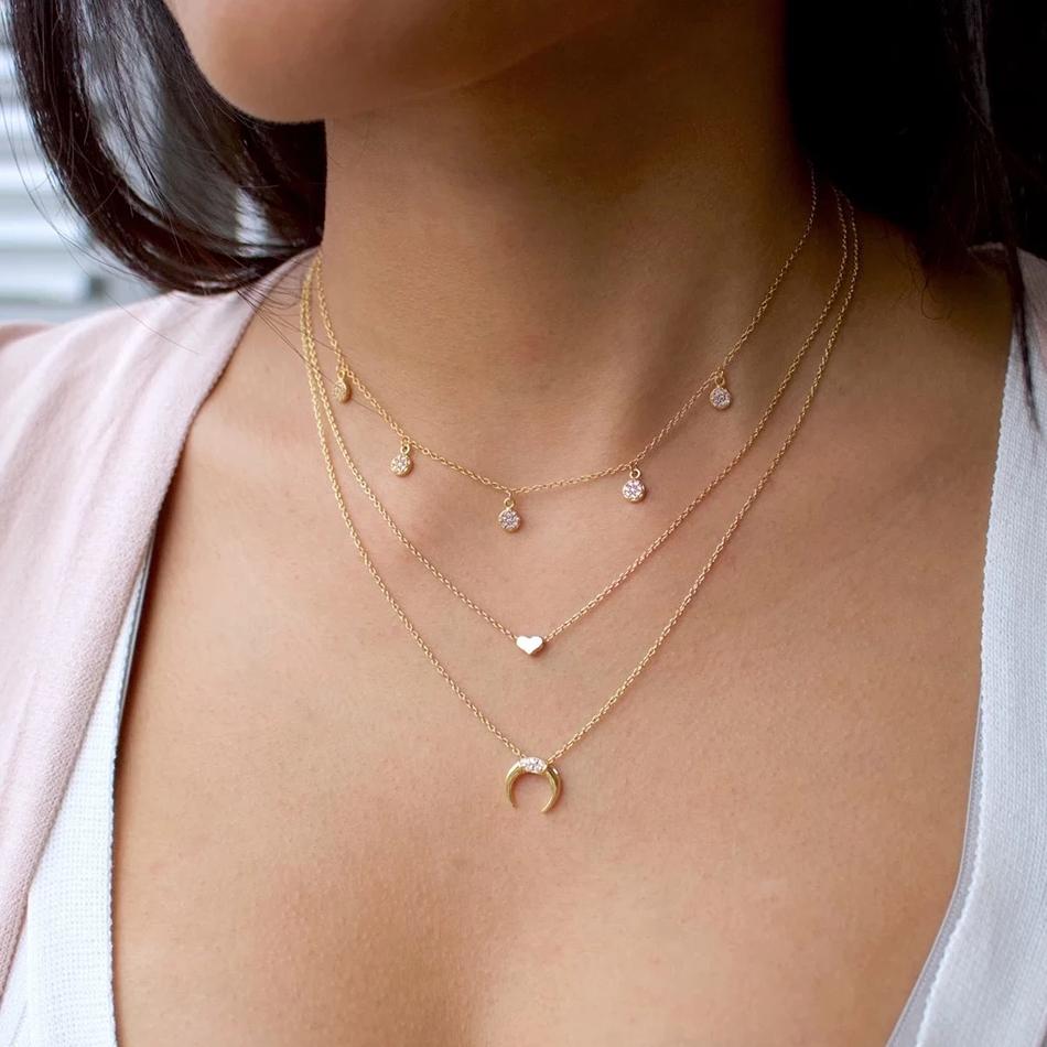 Gold Vermeil Heart Pendant Necklace