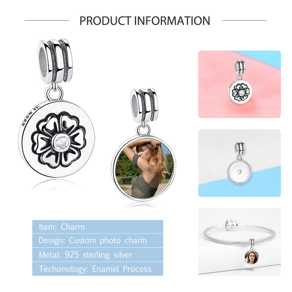 925 Sterling Silver Carving Flower Custom Jewelry