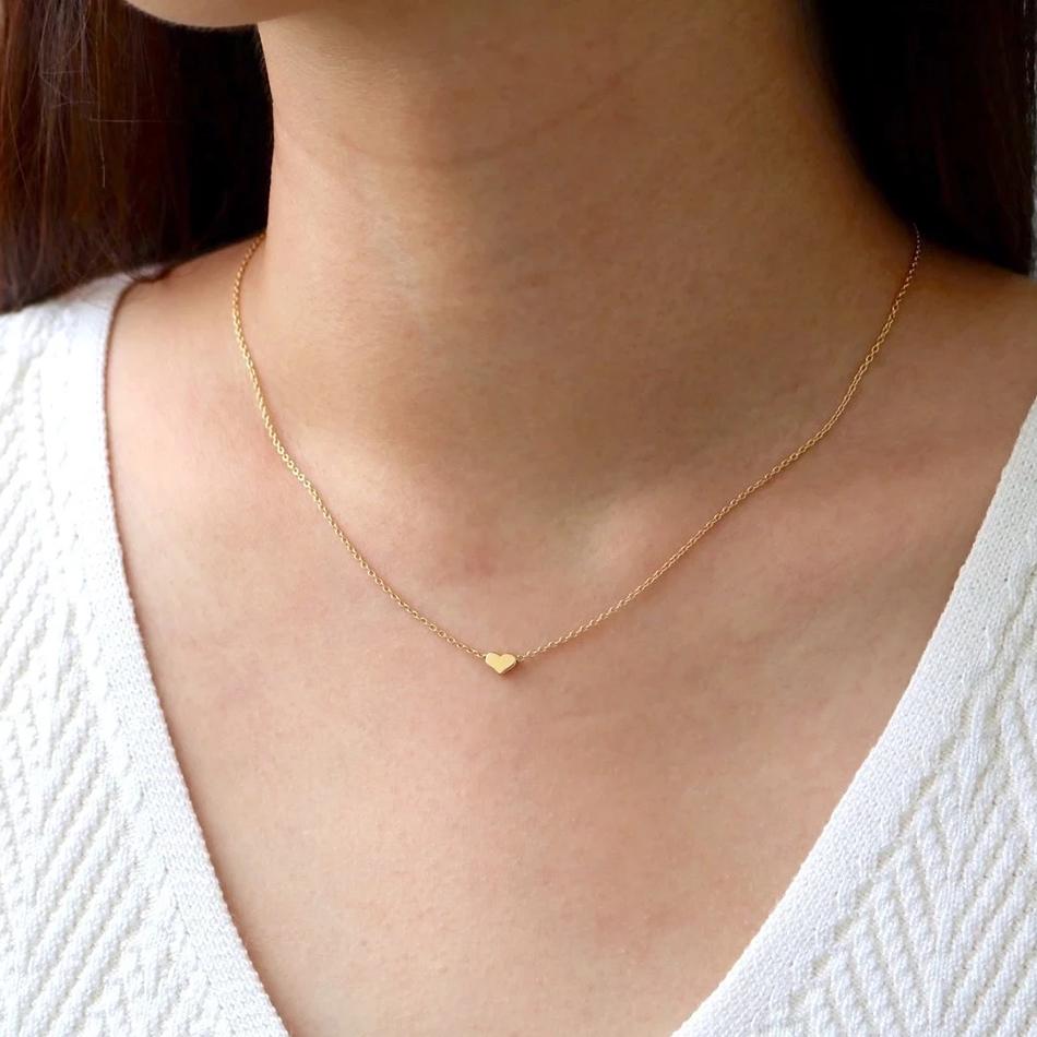 Gold Vermeil Heart Pendant Necklace