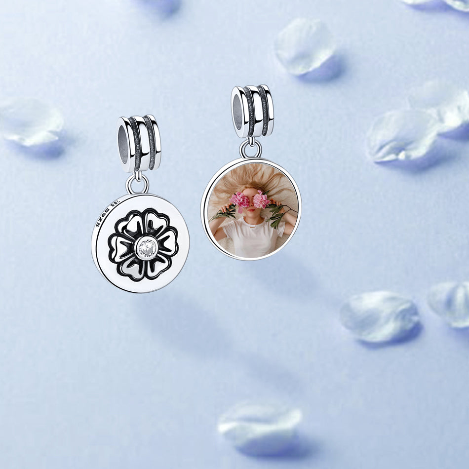 925 Sterling Silver Carving Flower Custom Jewelry