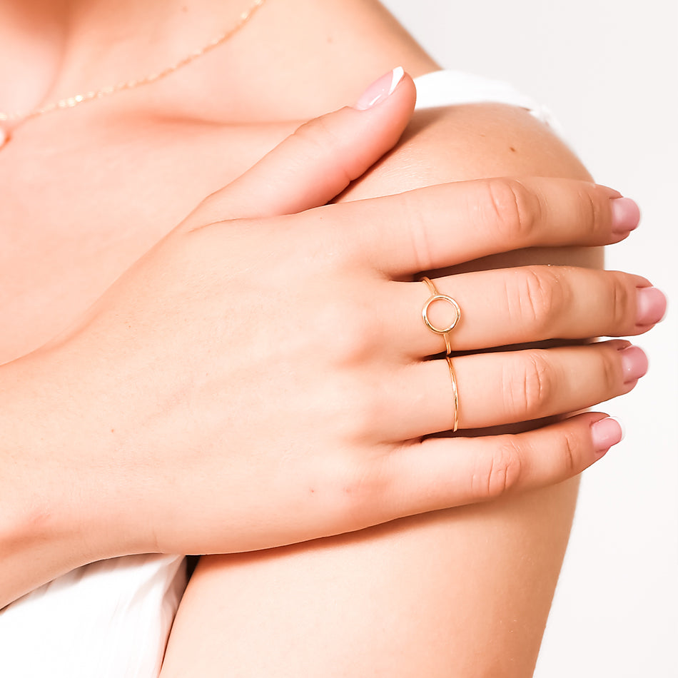 Gold Vermeil Perfect Forever Circle Ring