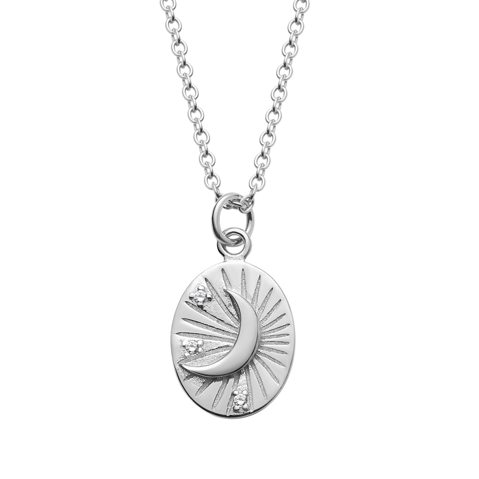 Gold Vermeil Moon Coin Pendant Necklace