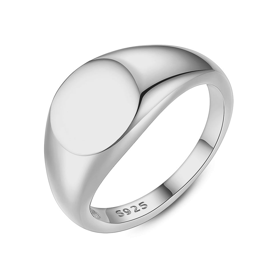 Gold Vermeil Wedding Band Signet Ring
