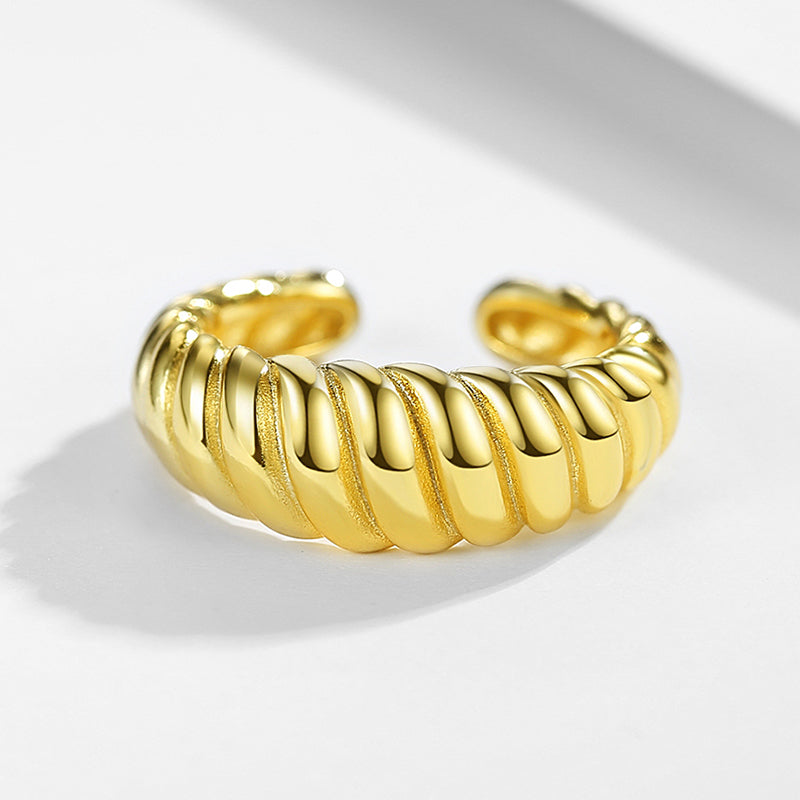 Gold Vermeil Twisted Opening Ring