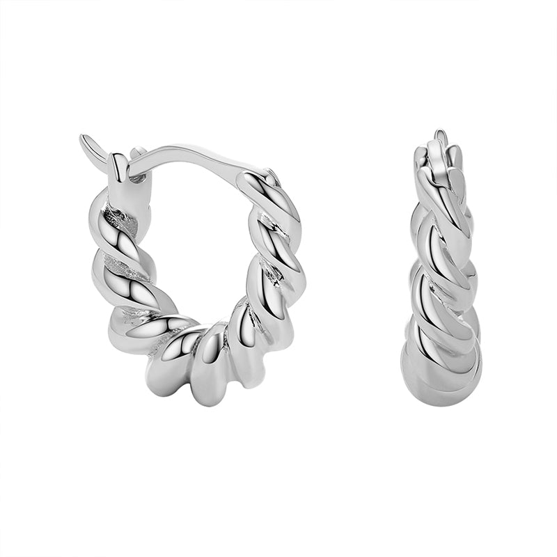 Heavy Twisted Hoop Earrings