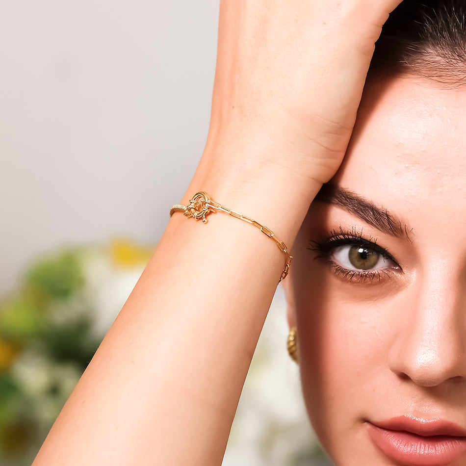Gold Vermeil Thomas Sabo Link Charm Bracelet