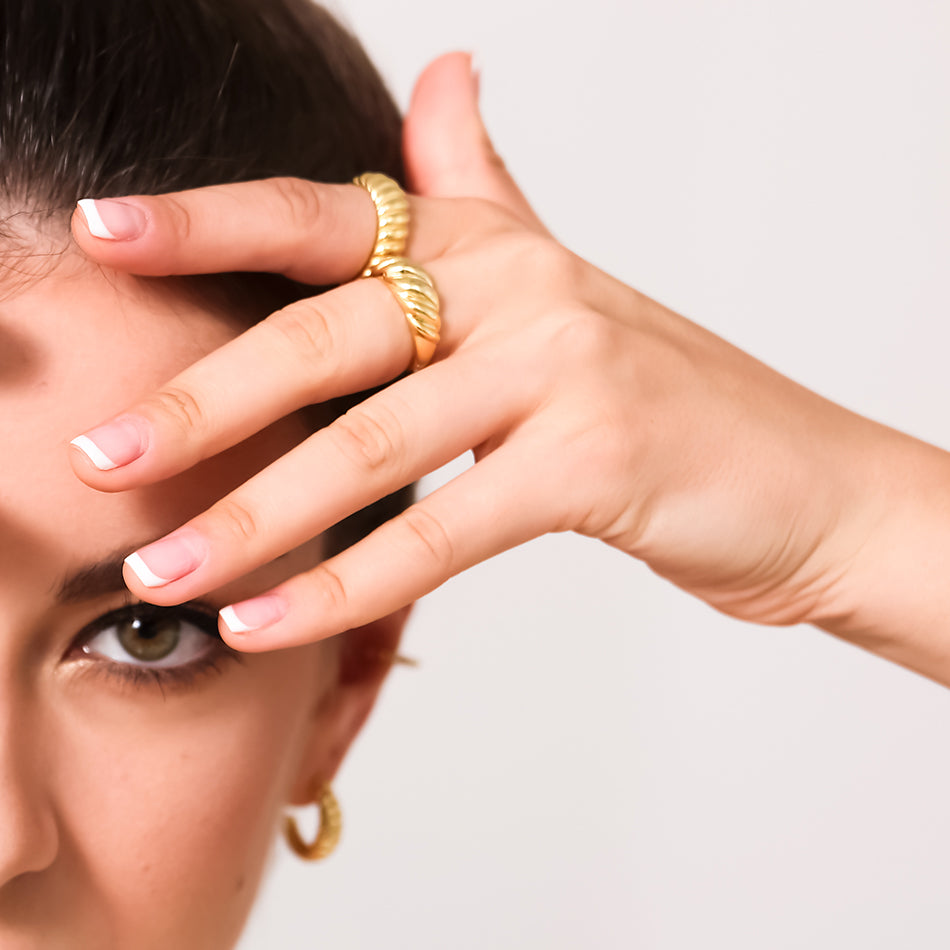 Gold Vermeil Twisted Opening Ring