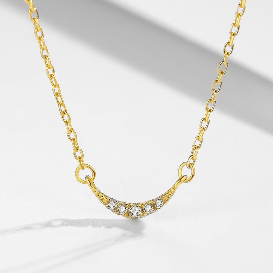 Gold Vermeil Moon Necklace