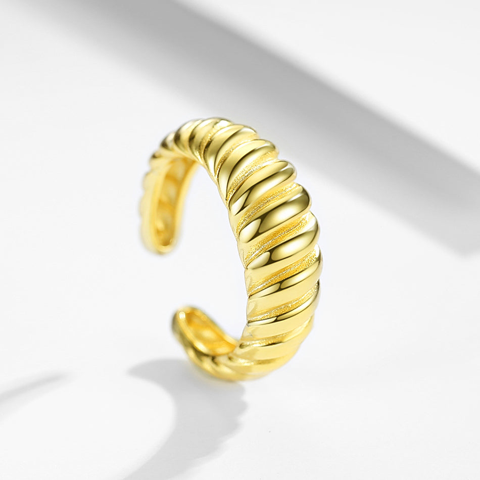 Gold Vermeil Twisted Opening Ring