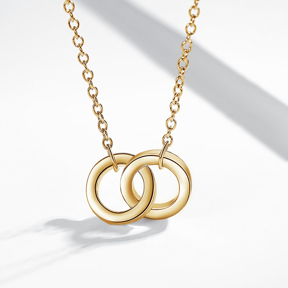 Gold Vermeil Connection Circle Necklaces