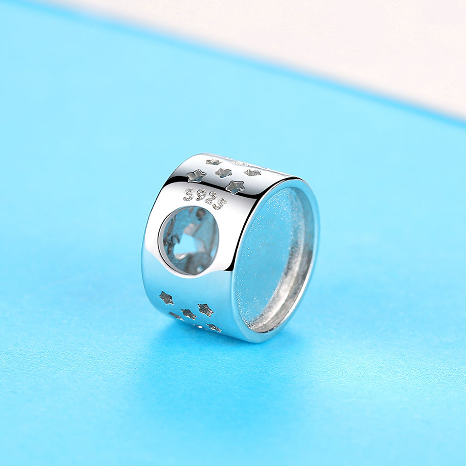 925 Sterling Silver Moon&Star Cutom Photo Bead