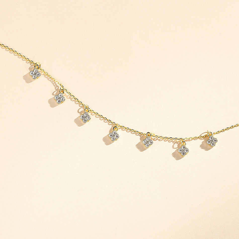 Gold Vermeil Flower Beaded Necklace