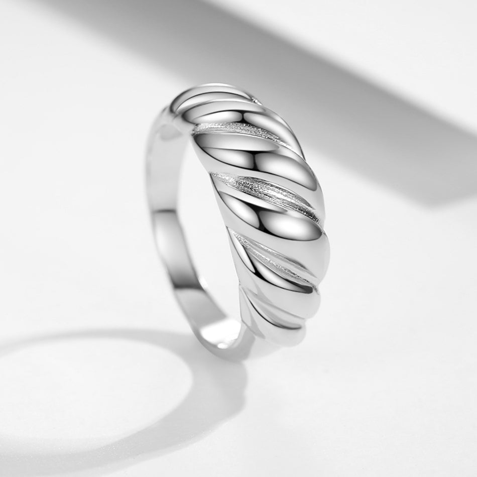 Gold Vermeil Trendy Twist Ring