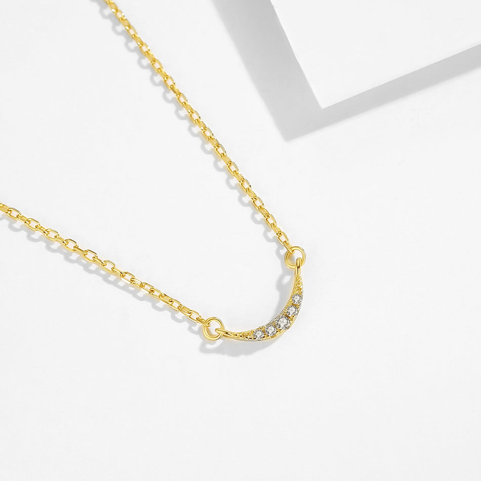 Gold Vermeil Moon Necklace