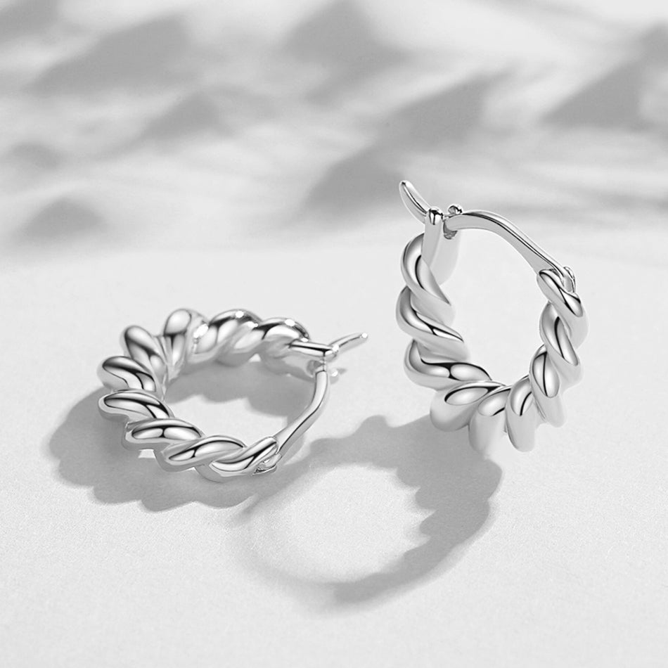 Heavy Twisted Hoop Earrings