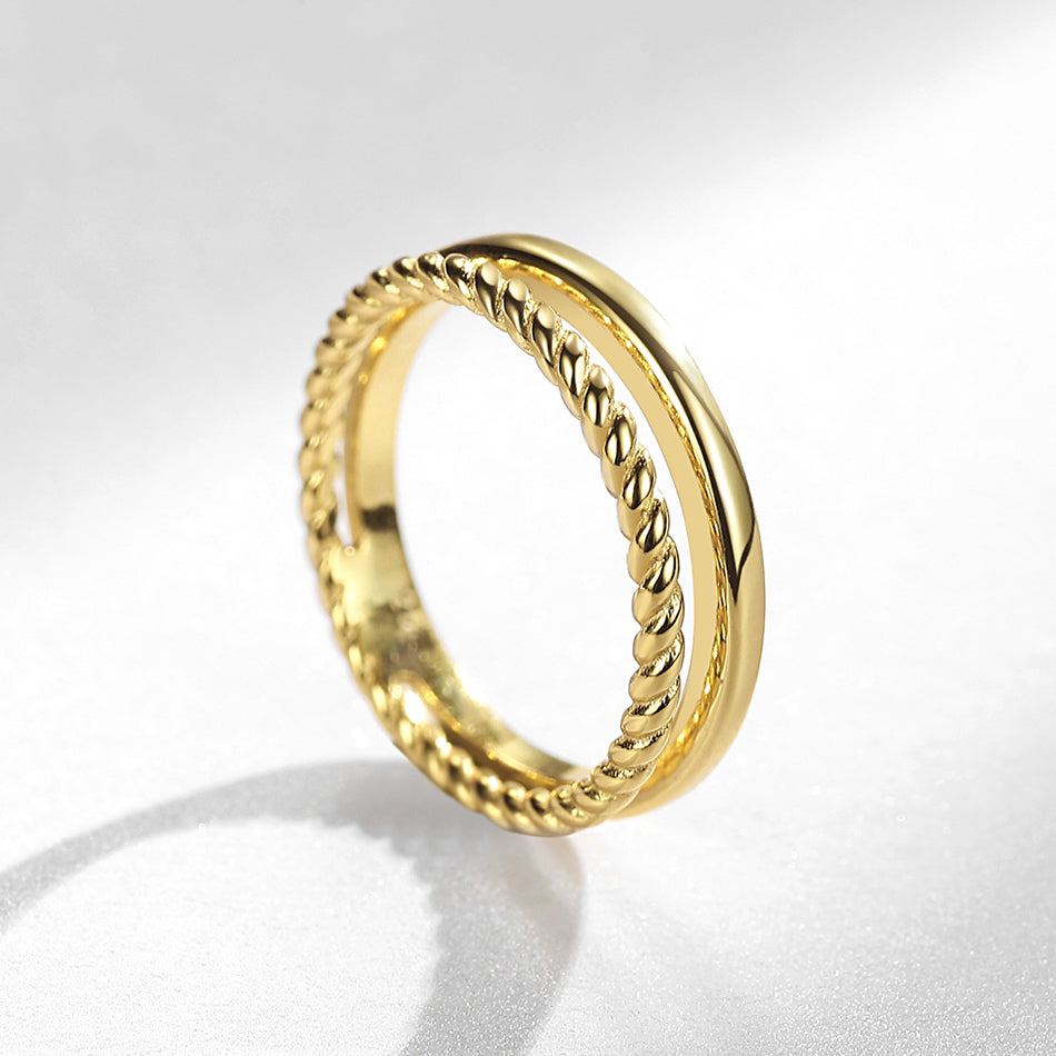 Gold Vermeil Gold Radial Ring