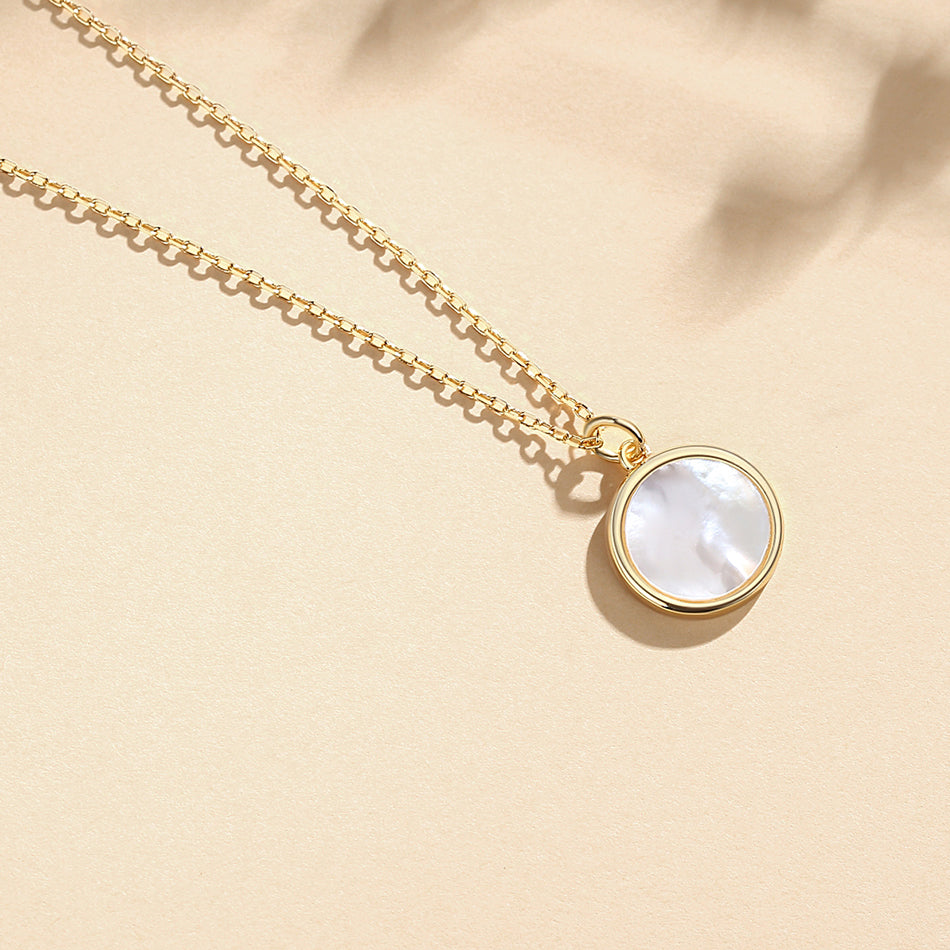 Gold-covered Pearl Pendant Necklace