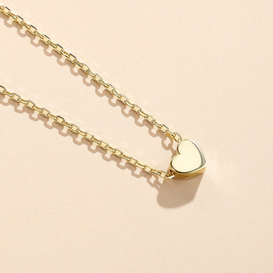 Gold Vermeil Heart Pendant Necklace