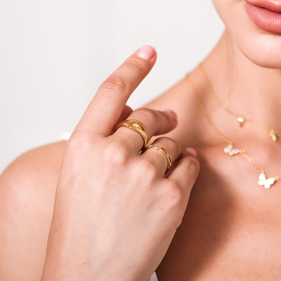 Gold Vermeil Basic Link Ring