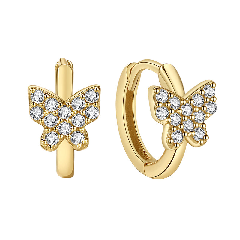 Butterfly Huggies Hoop Earring