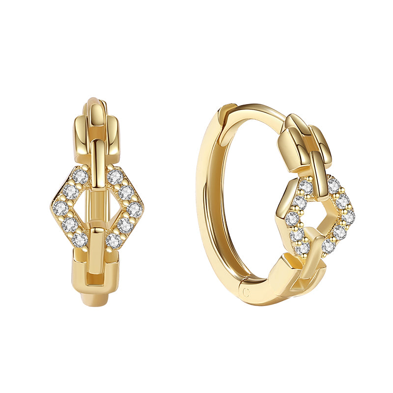 Chain Linked Huggies Earring