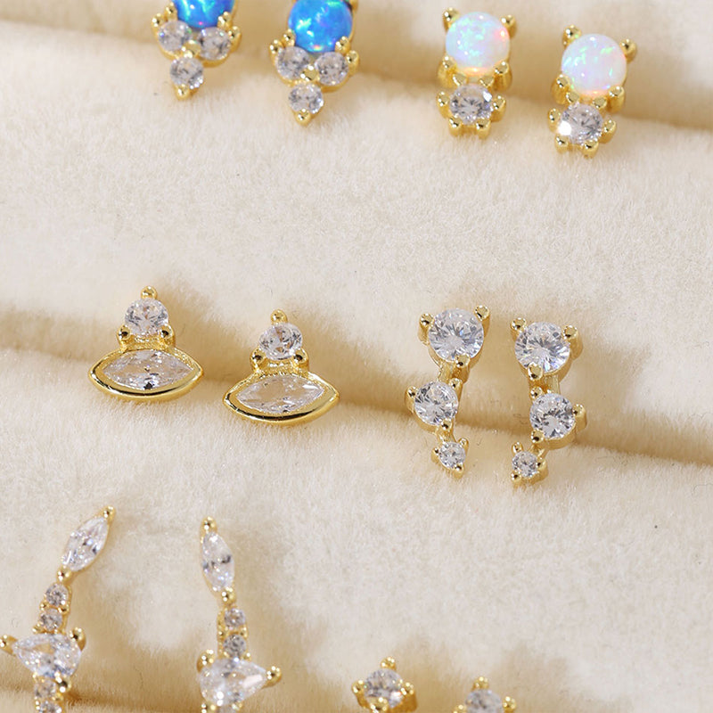 Crystal Climber Stud Earrings