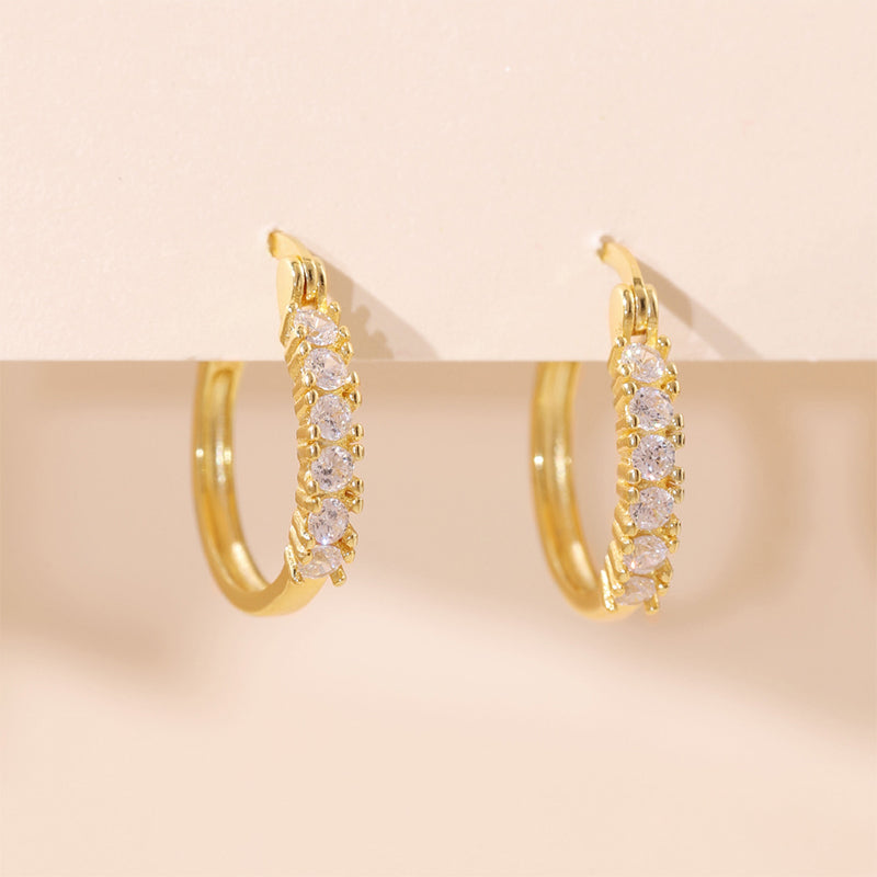 Diamond Creole Huggies Earring
