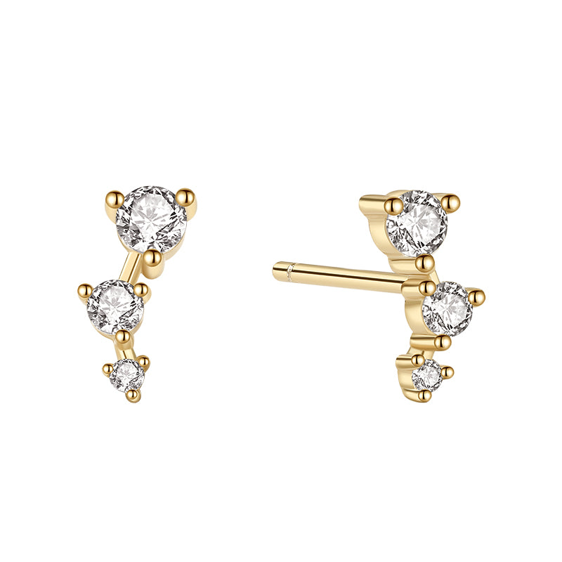 Crystal Climber Stud Earrings