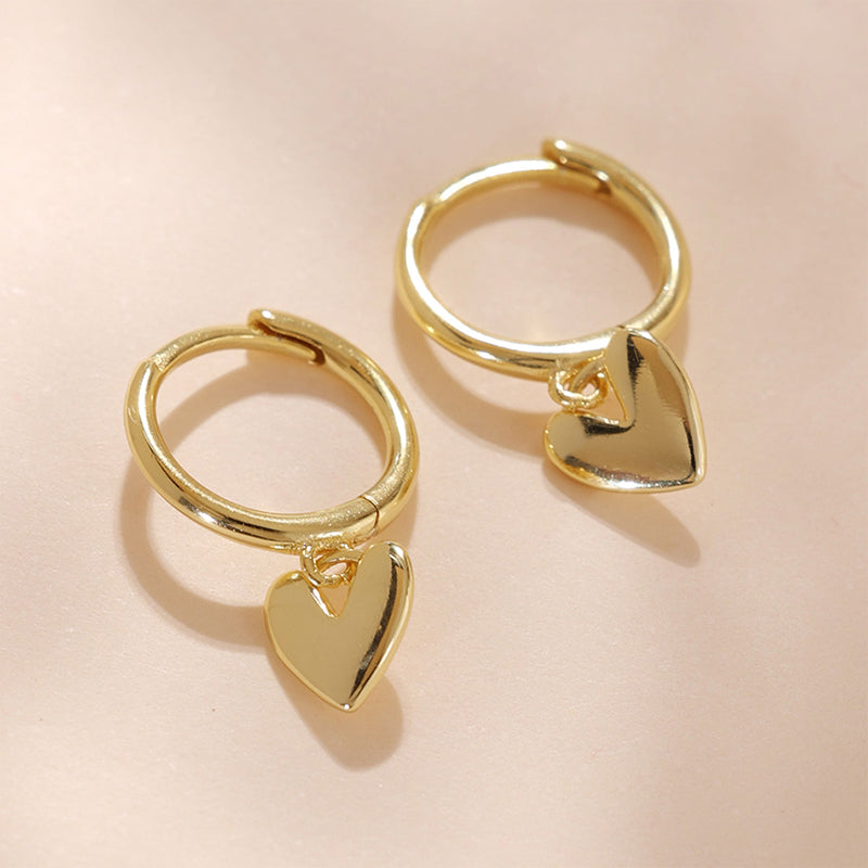 Heart Dangle Hoop Earring