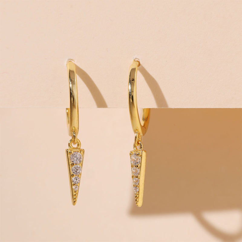 Spike Dangle Huggies Earrings