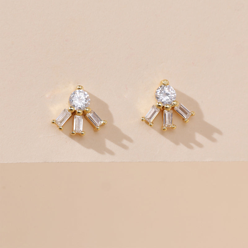 Diamond Jacket Stud Earrings