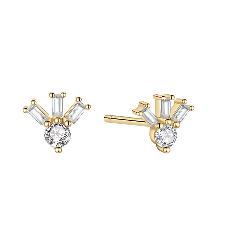 Diamond Jacket Stud Earrings