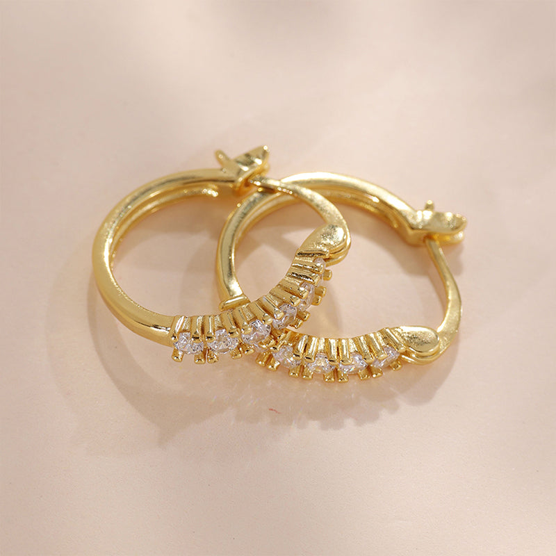 Diamond Creole Huggies Earring