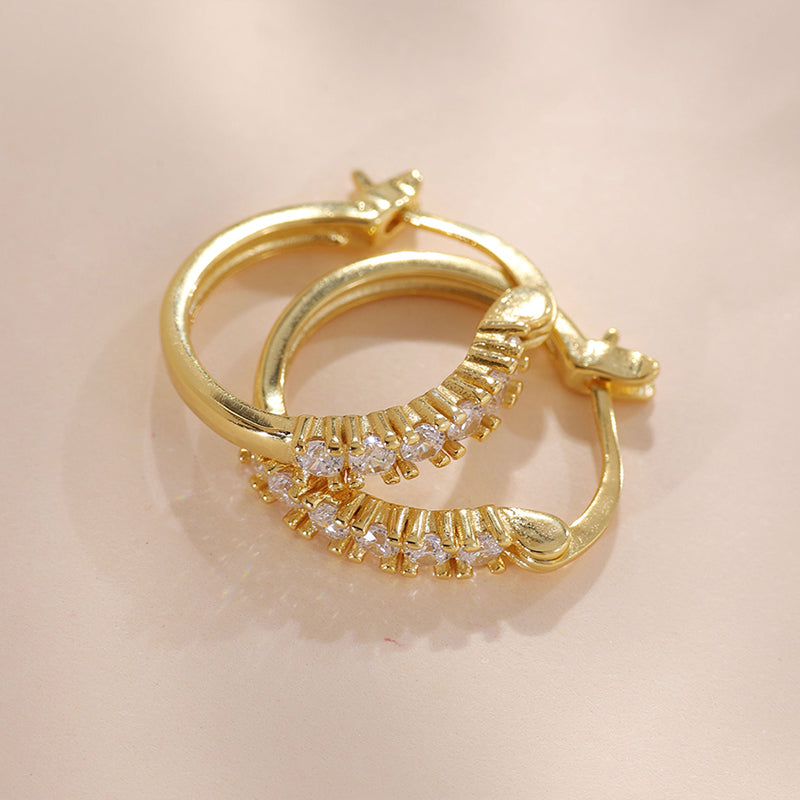 Diamond Creole Huggies Earring