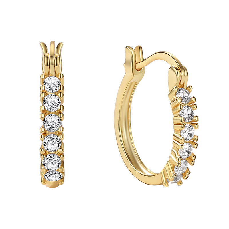 Diamond Creole Huggies Earring