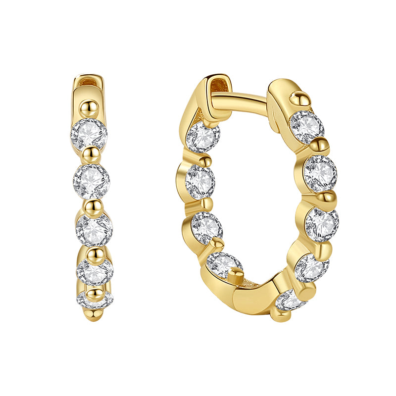 Diamond In & Out Hoop Earring