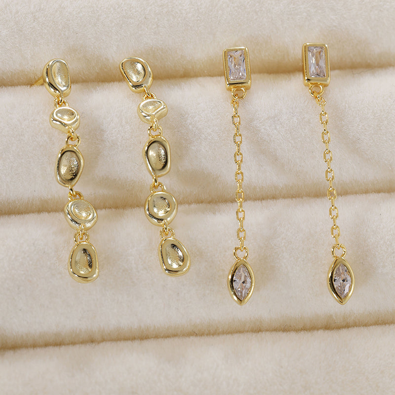 Diamond Drop Stud Earring