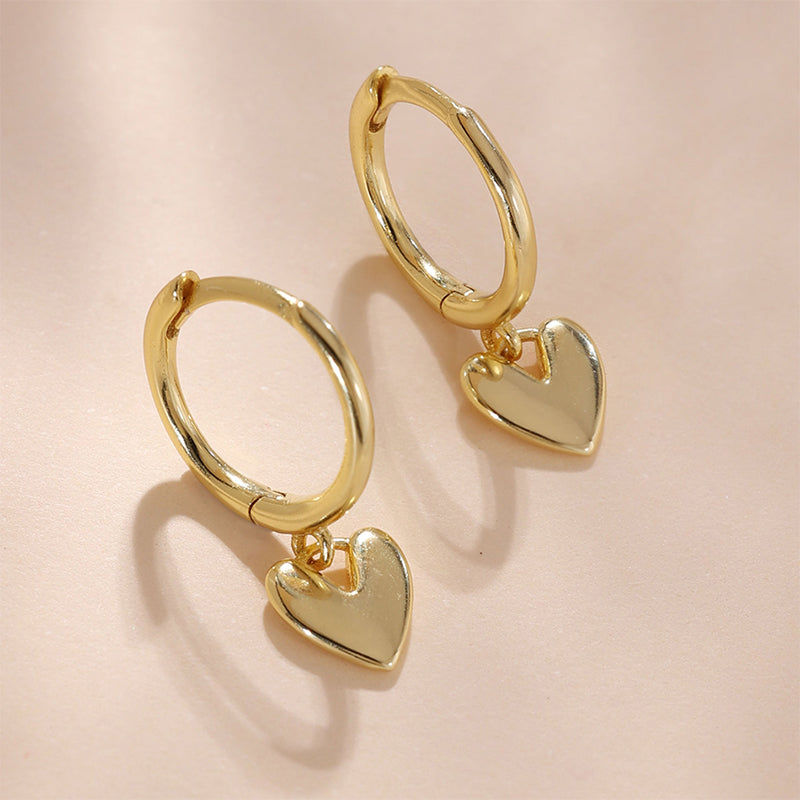 Heart Dangle Hoop Earring